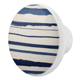 horizontal blue and white abstract stripes knopp