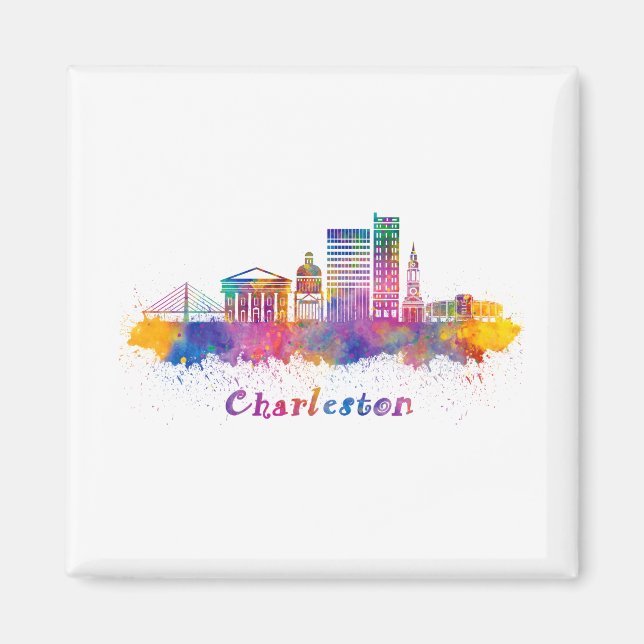 horizonte charleston acuarela magnet (Framsidan)