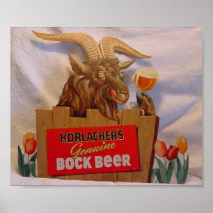 Horlachers Äkta Bock Beer Poster