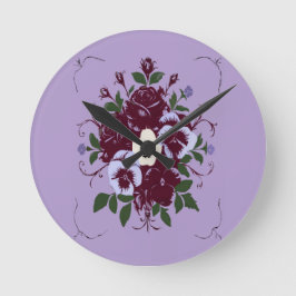 Horloge en Acrylique Bouquet de Violettes Rund Klocka