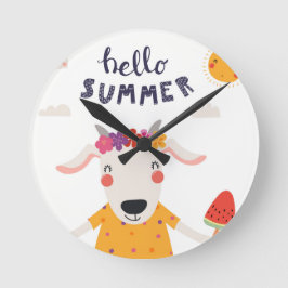 Horloge en Acrylique Hello summer Rund Klocka