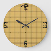 Horloge Goban Clock - Black Stones - 3-6-9-12