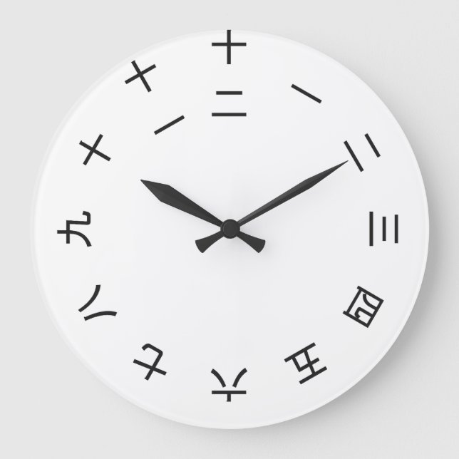 Horloge Kanji Clock 1-12 (rotated) Stor Klocka (Framsida)