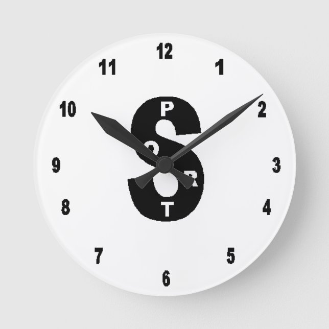 Horloge murale acrylique,Ronde Medium DESIGN SPORT Rund Klocka (Framsida)