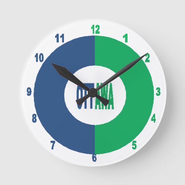 Horloge murale acrylique,Ronde Medium DesignOTTAWA Rund Klocka (Framsida)
