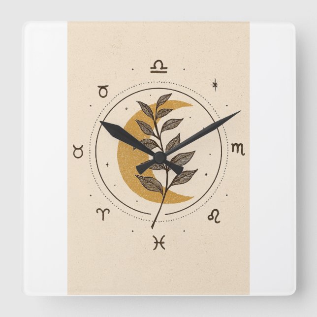 Horloge Murale Carrée Fyrkantig Klocka (Framsida)