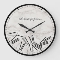 Horloge murale - Le temps qui passe ...Effet marbr
