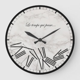 Horloge murale - Le temps qui passe ...Effet marbr Stor Klocka