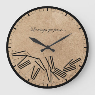 Horloge murale - Le temps qui passe ...Effet papie Stor Klocka