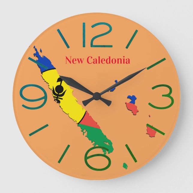 Horloge murale rond New Caledonia Stor Klocka (Framsida)