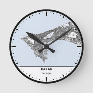 Horloge Ronde Dakar Clock City Line Art Rund Klocka