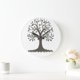 Horloge Ronde Murale Arbre de Vie Minimaliste Mode Stor Klocka