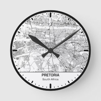 Horloge Ronde Pretoria Clock City Line Art Rund Klocka