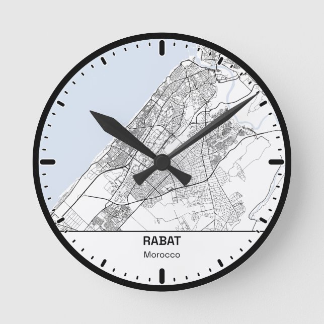 Horloge Ronde Rabat Clock City Line Art Rund Klocka (Framsida)