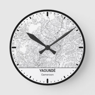 Horloge Ronde Yaounde Clock City Line Art Rund Klocka