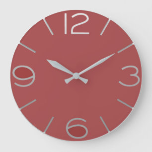 Horloge rouge à gros chiffre stor klocka