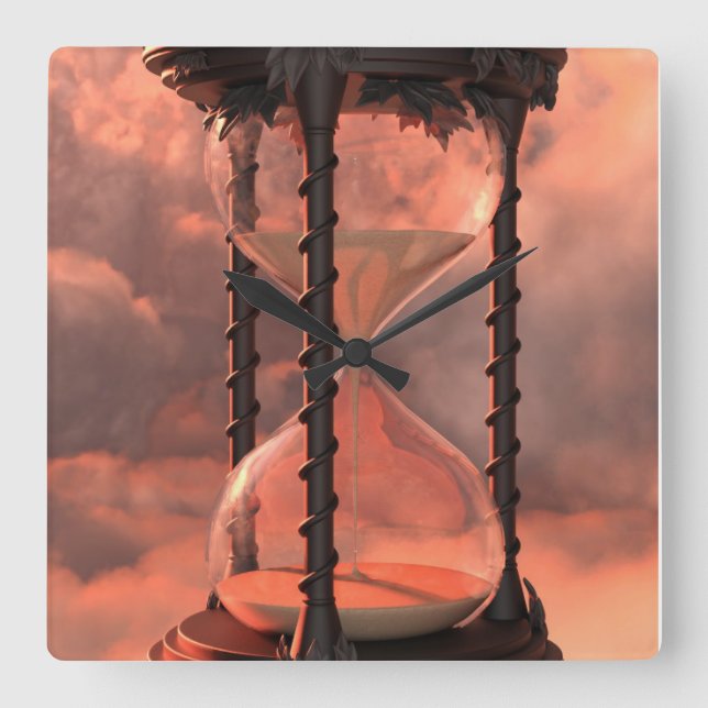 Horloge sablier du temps fyrkantig klocka (Framsida)