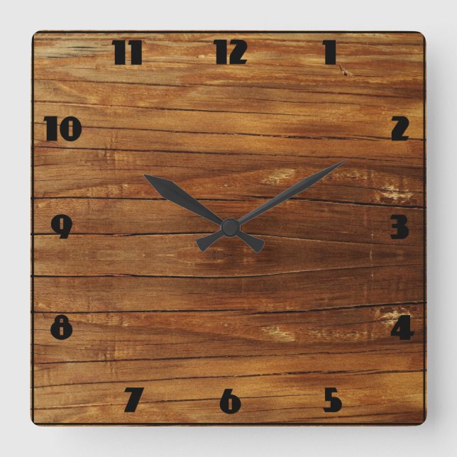 Horloge stil rustique fyrkantig klocka (Framsida)