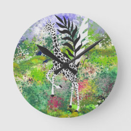 Horloge Wildlife Friendship - Giraffe Rund Klocka