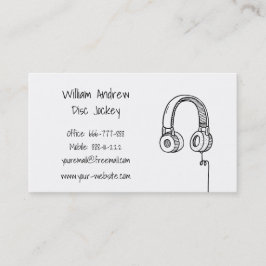 Hörlurar Doodle DJ Discjockey Visitkort