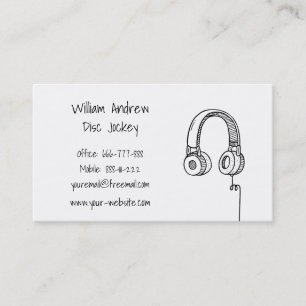 Hörlurar Doodle DJ Discjockey Visitkort