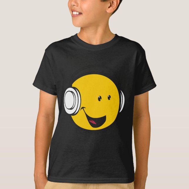 Hörlurar Emoji Tee (Framsida)