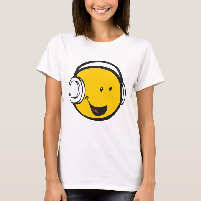 Hörlurar Emoji Tee (Framsida)