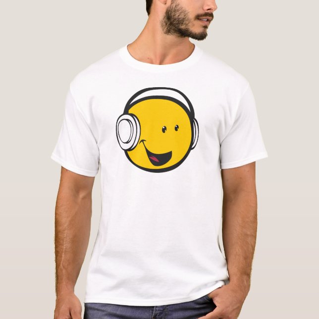 Hörlurar Emoji Tee Shirt (Framsida)