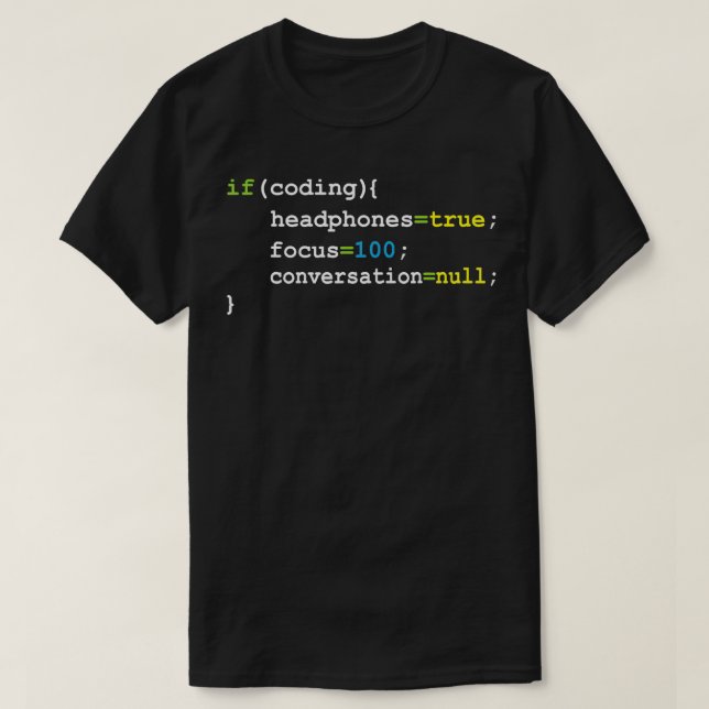 Hörlurar Focus Computer Science Programmer Codin T Shirt (Design framsida)