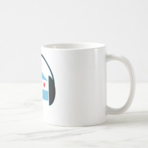 Hörlurar för Chicago husflagga Kaffemugg