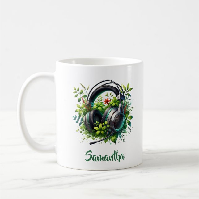 Hörlurar för videospel i grekiska kaffemugg (Vänster)