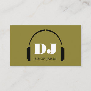 Hörlurar Logo, Proffs-DJ Affärsbricka Visitkort