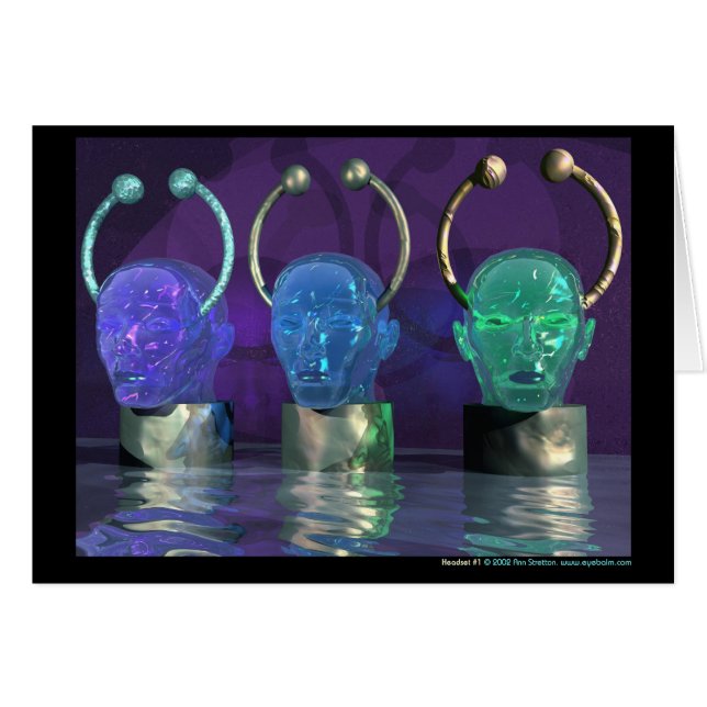 Hörlurar med mikrofon #1 hälsningskort (Framsidan Horizontal)