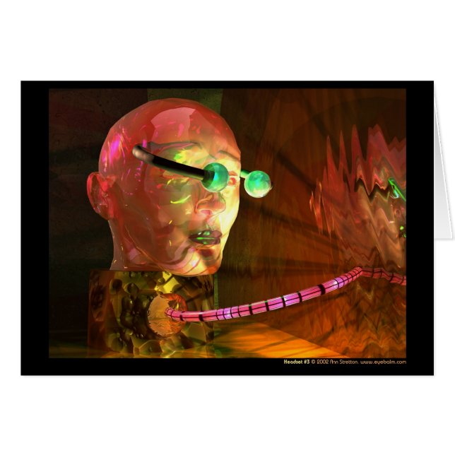 Hörlurar med mikrofon #3 hälsningskort (Framsidan Horizontal)