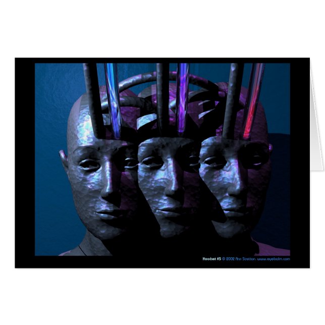 Hörlurar med mikrofon #5 hälsningskort (Framsidan Horizontal)