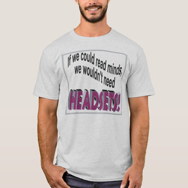 Hörlurar med mikrofon t-shirt (Framsida)