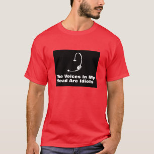 Hörlurar med mikrofonidioter t shirt