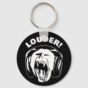 Hörlurar Monkey Loud Music Älskare Nyckelring