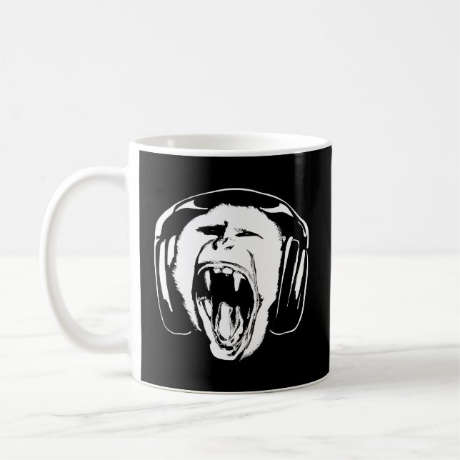 Hörlurar Monkey Music Älskare Kaffemugg (Vänster)