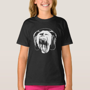 Hörlurar Monkey Music Älskare T Shirt