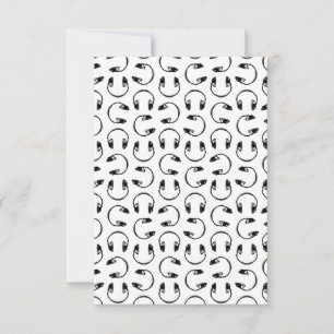 Hörlurar Musik Skriv ut ANPASSNINGSBAR BAKGRUND FÄ Tack Kort