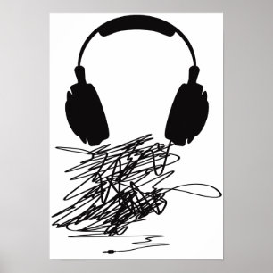 Hörlurar Poster