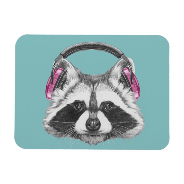 Hörlurar Raccoon Magnet (Horisontell)