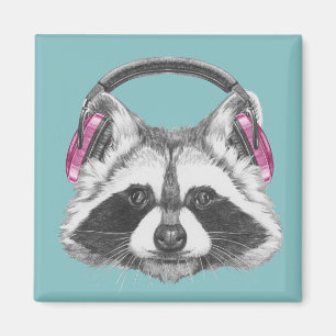 Hörlurar Raccoon Magnet