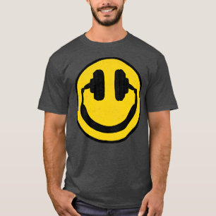 Hörlurar som leker Ansikte Music gör mig Lycklig T Shirt