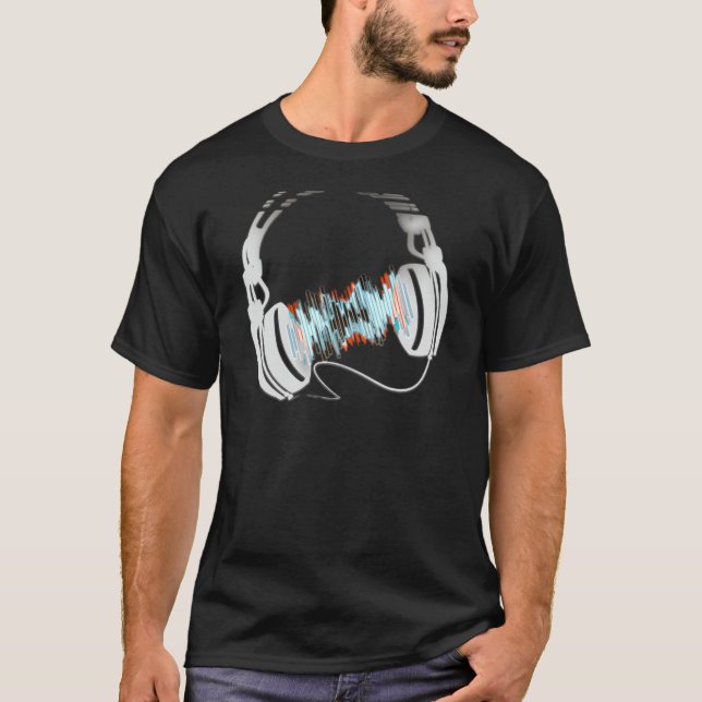 Hörlurar T-shirt (Framsida)