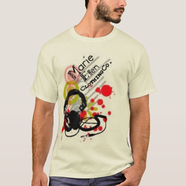 hörlurar t-shirt (Framsida)