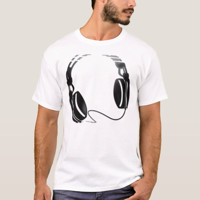 hörlurar t-shirt (Framsida)