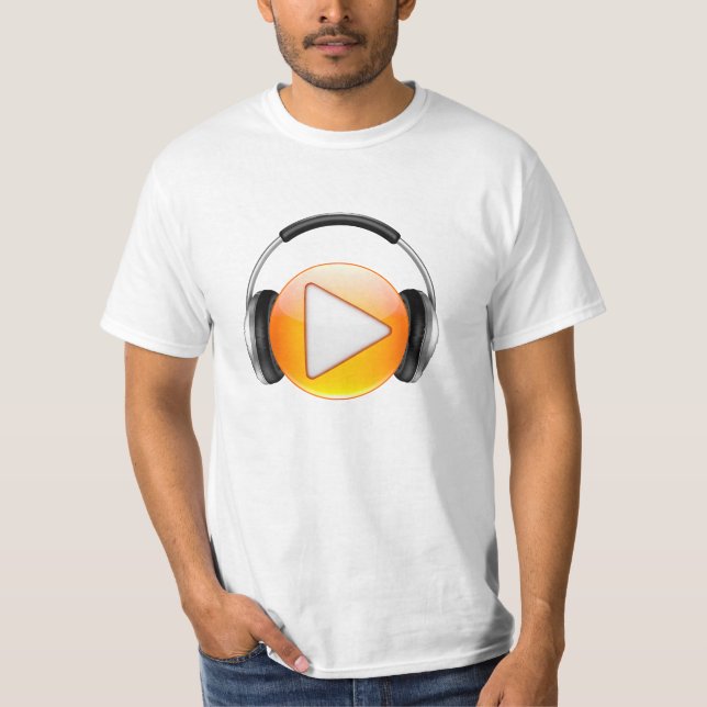 Hörlurar Tee Shirt (Framsida)