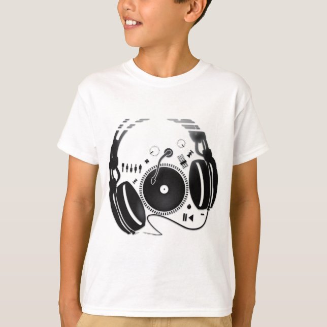 hörlurar tee shirt (Framsida)